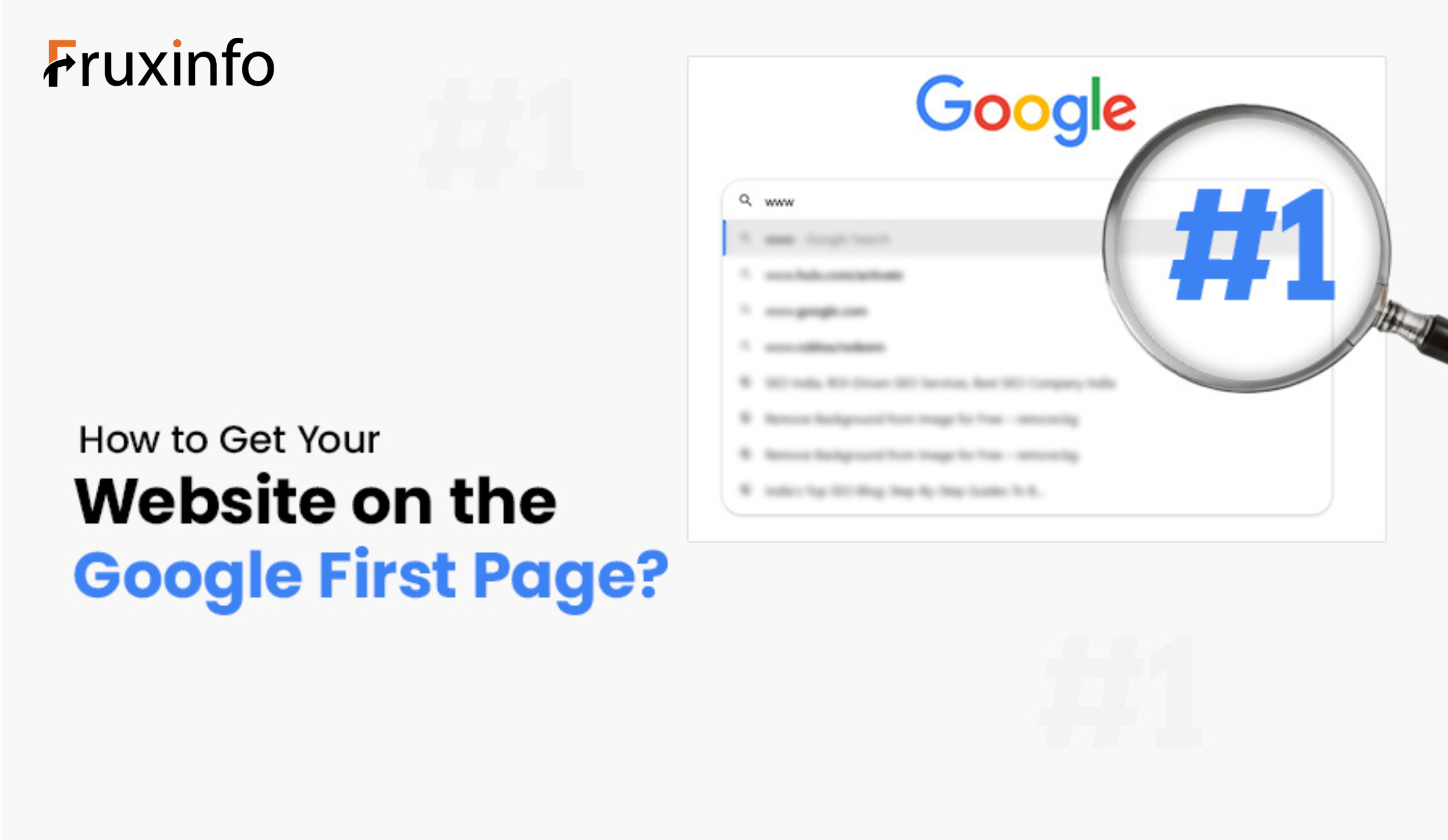 Is Your Website on Page 1 of Google? If Not, Read This | Fruxinfo Private Ltd