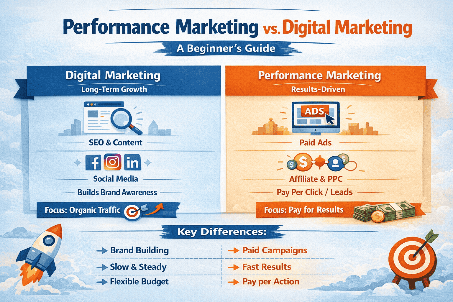 Digital Marketing vs Performance Marketing: Simple Guide for Beginners