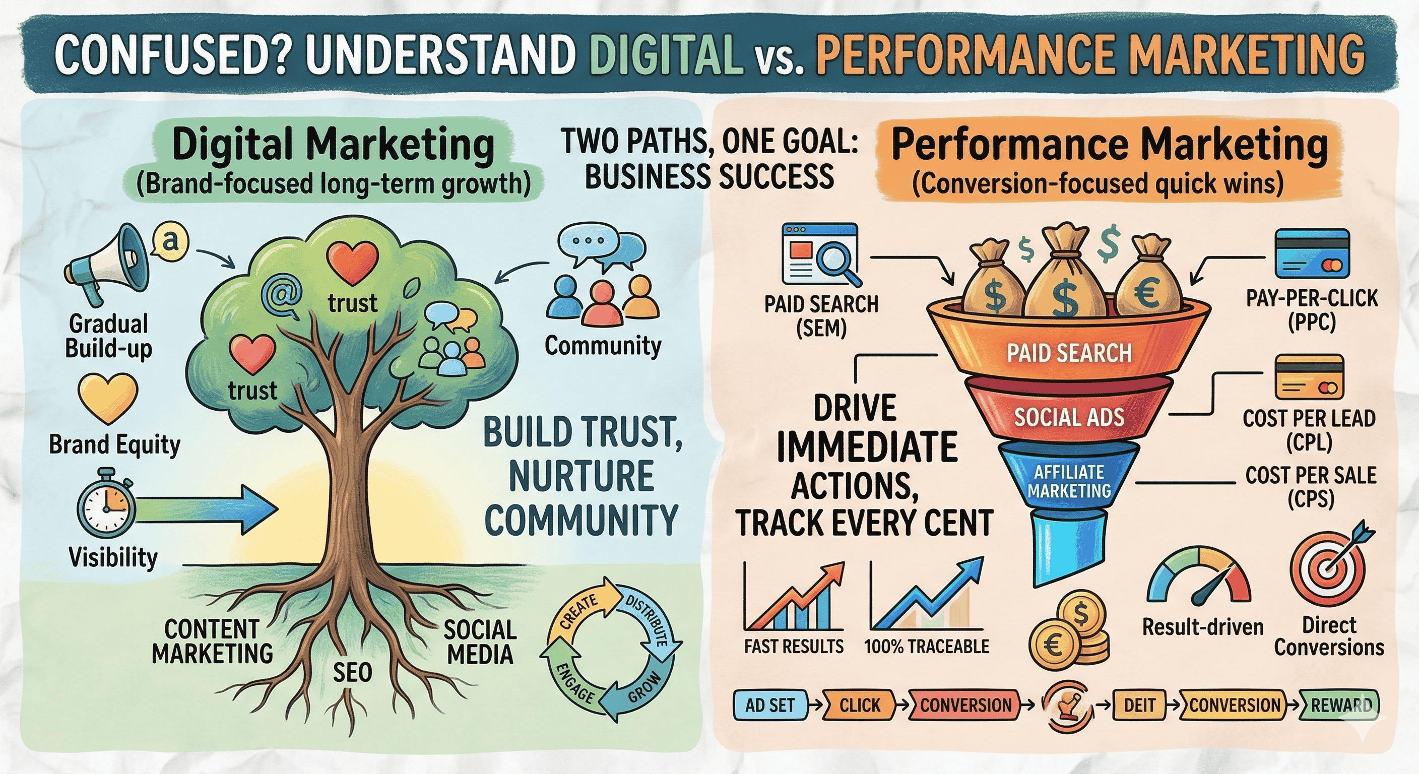 Digital marketing vs performance marketing